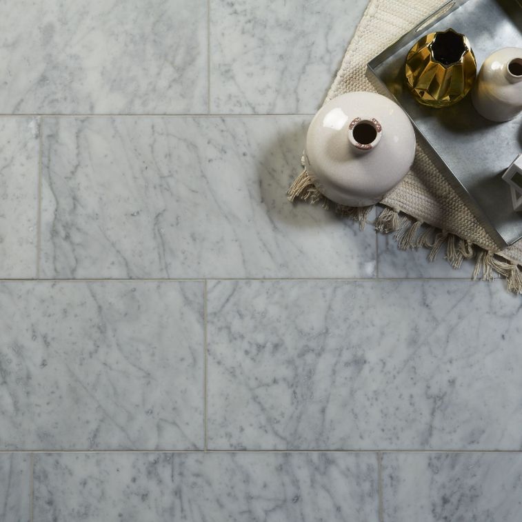 Italian Bianco Carrara Marble Tiles - Honed | StoneSuperstore