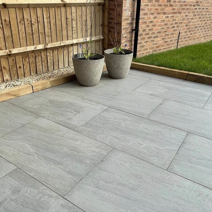 Kandla Grey Porcelain Outdoor Paving Slabs StoneSuperstore