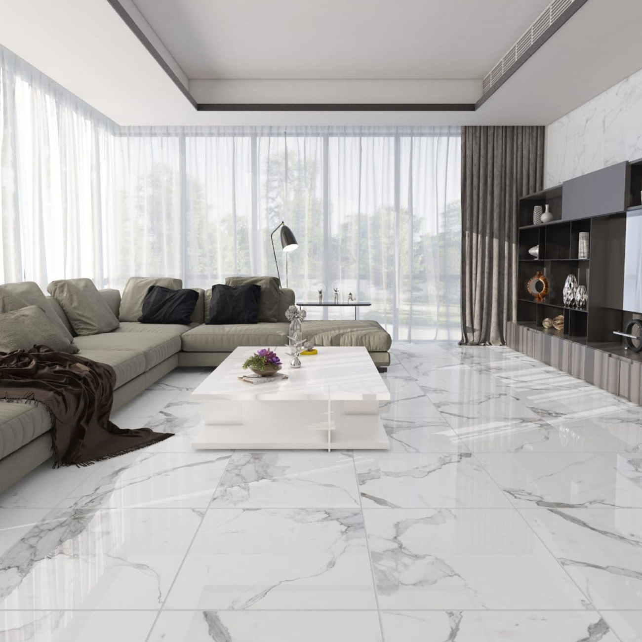 Statuario Avenza Marble Porcelain Tiles | StoneSuperstore