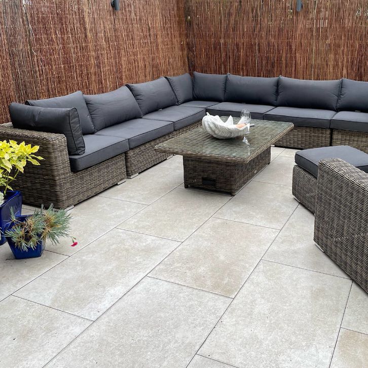 Charterhouse Bianco Porcelain Paving Slabs | StoneSuperstore