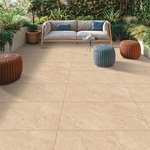 Picture of Lithos Beige Porcelain Outdoor Paving Slab Tiles