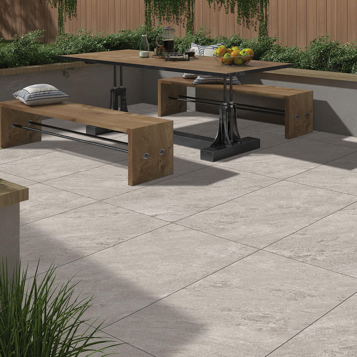 Lithos Silver Grey Porcelain Paving | StoneSuperstore