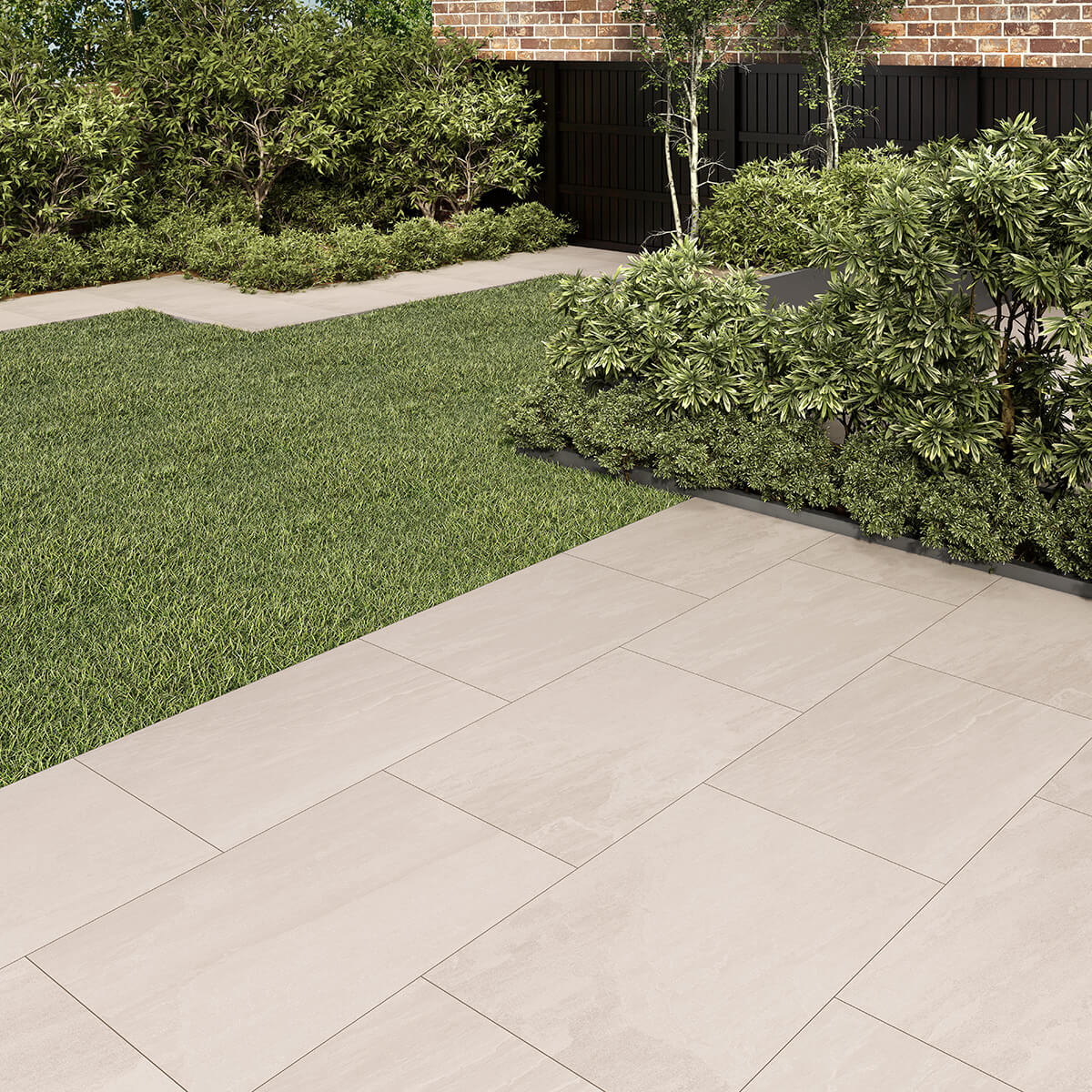 Outdoor Paving - Flint Bianco 90x60 cm Porcelain Paving Slabs ...