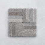 Show details for Harrow Tumbled Herringbone Limestone Cobbles Picture of Harrow Tumbled Herringbone Limestone Cobbles